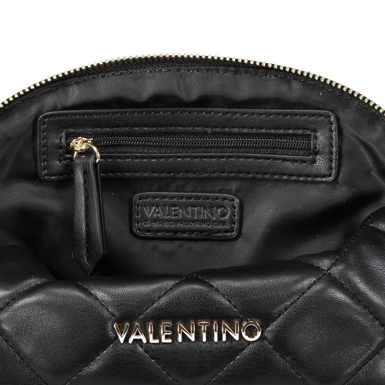 Kosmetiketui Ocarina, Farbe: schwarz, rot/weinrot, beige, Marke: Valentino Bags, Abmessungen in cm: 23x14x7, Bild 4 von 5