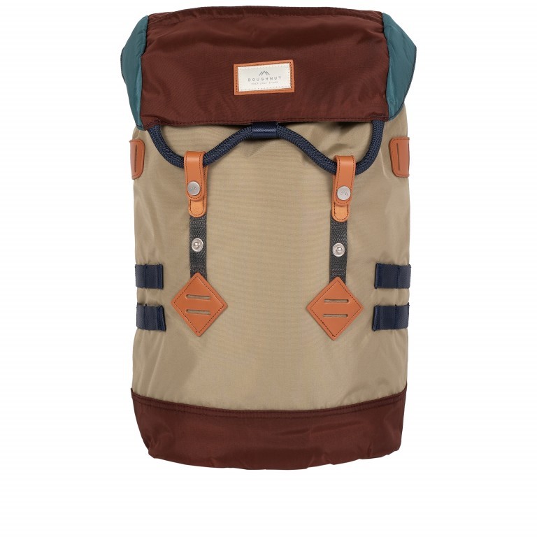 Rucksack Colorado Glossy Blocking Series Volumen 21 Liter Beige Maroon, Farbe: beige, Marke: Doughnut, EAN: 4895222503257, Abmessungen in cm: 28x47x15, Bild 1 von 9
