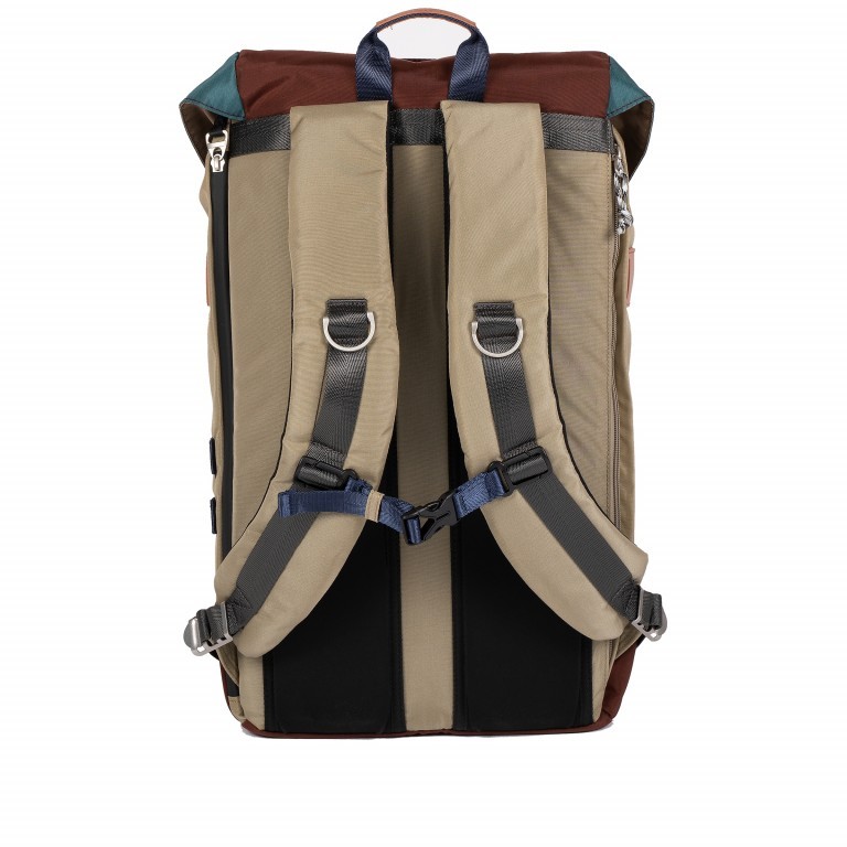 Rucksack Colorado Glossy Blocking Series Volumen 21 Liter Beige Maroon, Farbe: beige, Marke: Doughnut, EAN: 4895222503257, Abmessungen in cm: 28x47x15, Bild 3 von 9