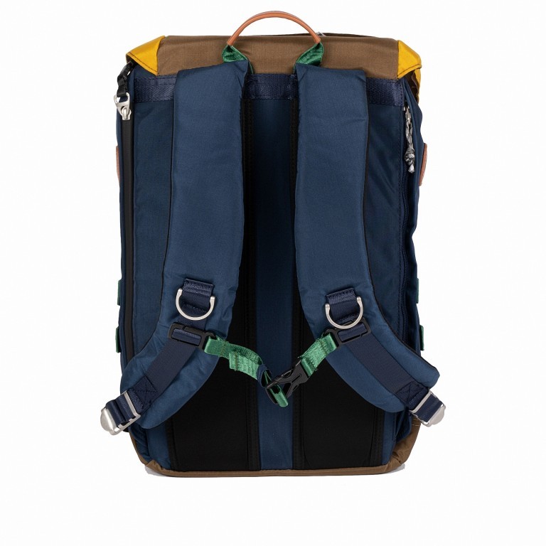 Rucksack Colorado Small Glossy Blocking Series Volumen 15 Liter Navy Khaki, Farbe: blau/petrol, Marke: Doughnut, EAN: 4895222503301, Abmessungen in cm: 28x40x13.5, Bild 3 von 5