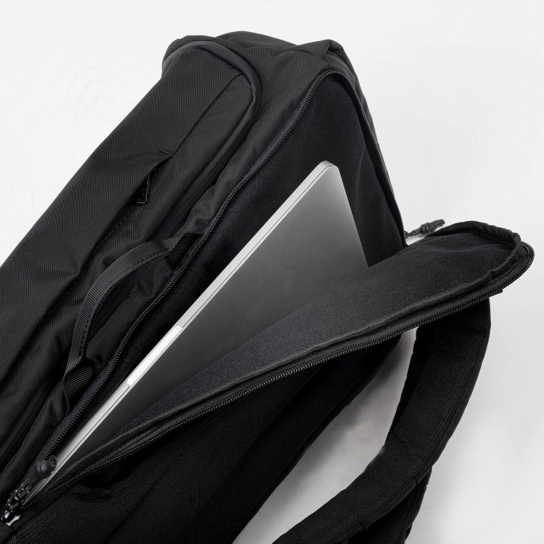 Lapttoptasche Sturdy auch als Rucksack zu tragen Volumen 20 Liter Black, Farbe: schwarz, Marke: Doughnut, EAN: 4895222500805, Abmessungen in cm: 26x45x16, Bild 6 von 14
