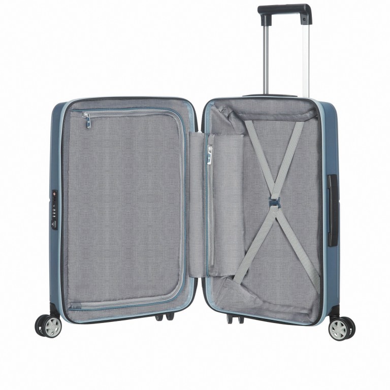 Koffer Orfeo Spinner 55 Sky Silver, Farbe: blau/petrol, Marke: Samsonite, EAN: 5414847812590, Abmessungen in cm: 40x55x20, Bild 5 von 12