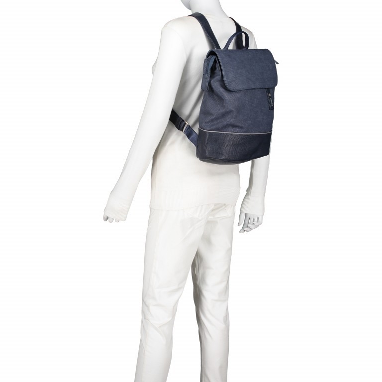 Rucksack Jana JR13 Canvas Night, Farbe: blau/petrol, Marke: Zwei, EAN: 4250257921146, Abmessungen in cm: 28x35x11, Bild 5 von 6