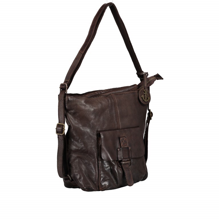 Beuteltasche / Rucksack Smooth-Plain Lola B3.9104 Chocolate Brown, Farbe: braun, Marke: Harbour 2nd, EAN: 4046478039292, Abmessungen in cm: 32x37x7, Bild 2 von 6