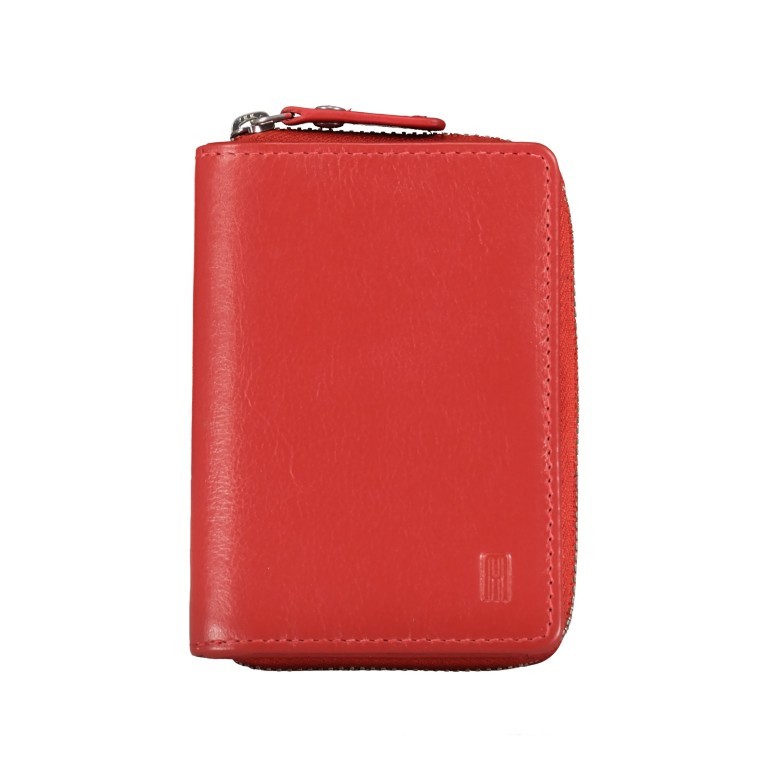 Geldbörse Nappa mit RFID-Schutz Rot, Farbe: rot/weinrot, Marke: Hausfelder Manufaktur, EAN: 4065646008205, Abmessungen in cm: 8x11x2.5, Bild 1 von 5