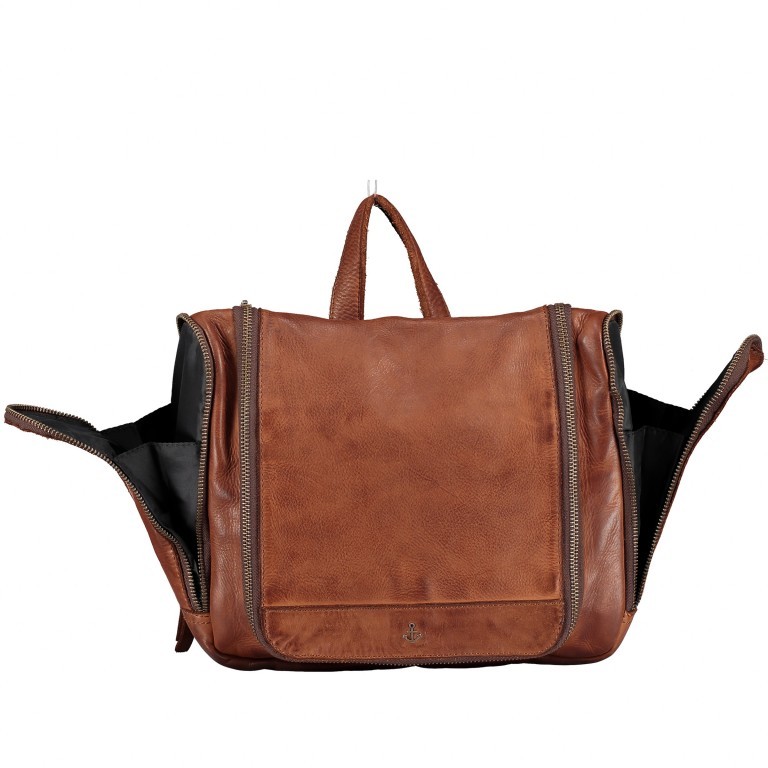 Kulturbeutel Cool-Casual Sailor B3.9465 zum Aufhängen Charming Cognac, Farbe: cognac, Marke: Harbour 2nd, EAN: 4046478043091, Abmessungen in cm: 30x25x9, Bild 7 von 9