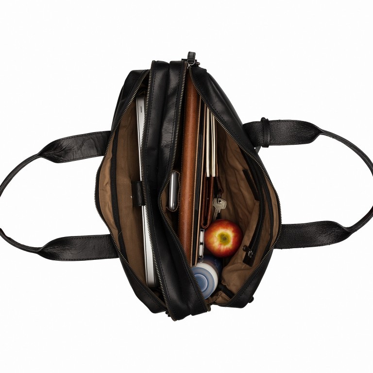 Aktentasche Vintage Jesse Laptop 14 Zoll Black, Farbe: schwarz, Marke: Burkely, EAN: 8717128040925, Abmessungen in cm: 41x29x11, Bild 6 von 8