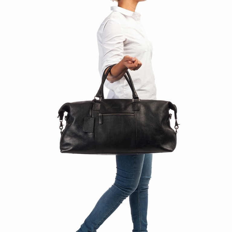 Reisetasche Antique Avery Weekender Black, Farbe: schwarz, Marke: Burkely, EAN: 8717128098728, Abmessungen in cm: 63x29x20, Bild 4 von 8