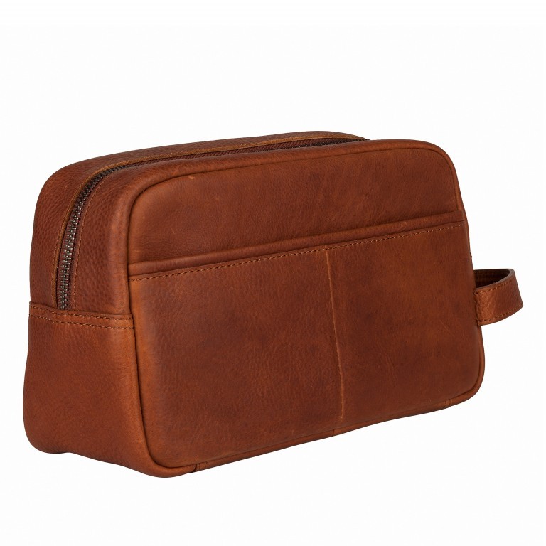 Kulturbeutel Antique Avery Toiletry Bag Cognac, Farbe: cognac, Marke: Burkely, EAN: 8717128099282, Abmessungen in cm: 25x15x9, Bild 3 von 8