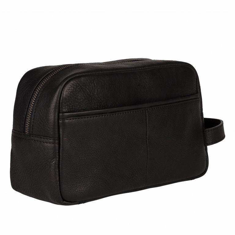 Kulturbeutel Antique Avery Toiletry Bag Black, Farbe: schwarz, Marke: Burkely, EAN: 8717128099220, Abmessungen in cm: 25x15x9, Bild 3 von 8