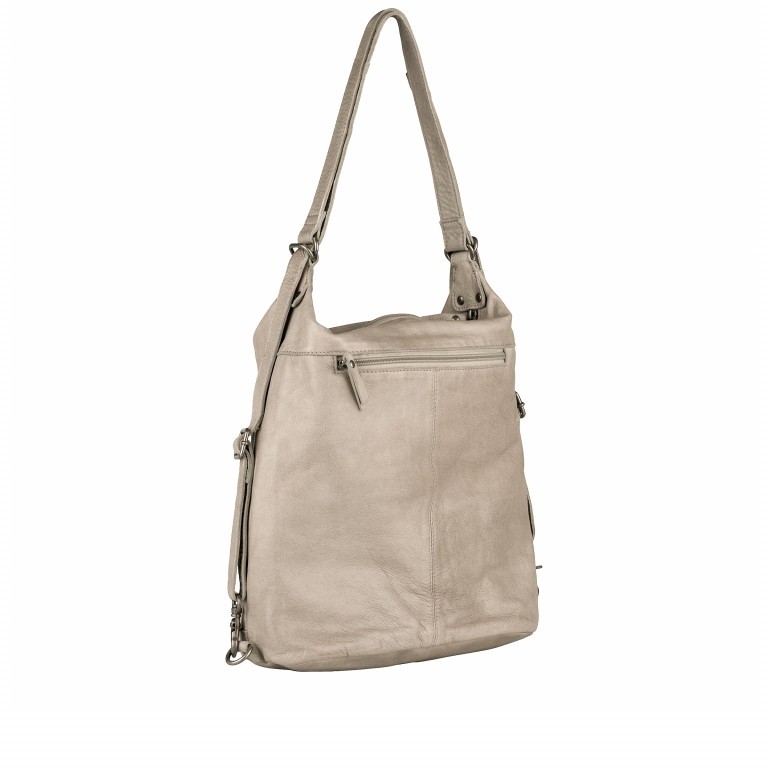 Rucksack Just Jackie Rucksack-Taschen-Kombi Light Grey, Farbe: grau, Marke: Burkely, EAN: 8717128102364, Abmessungen in cm: 32x33x12, Bild 3 von 7