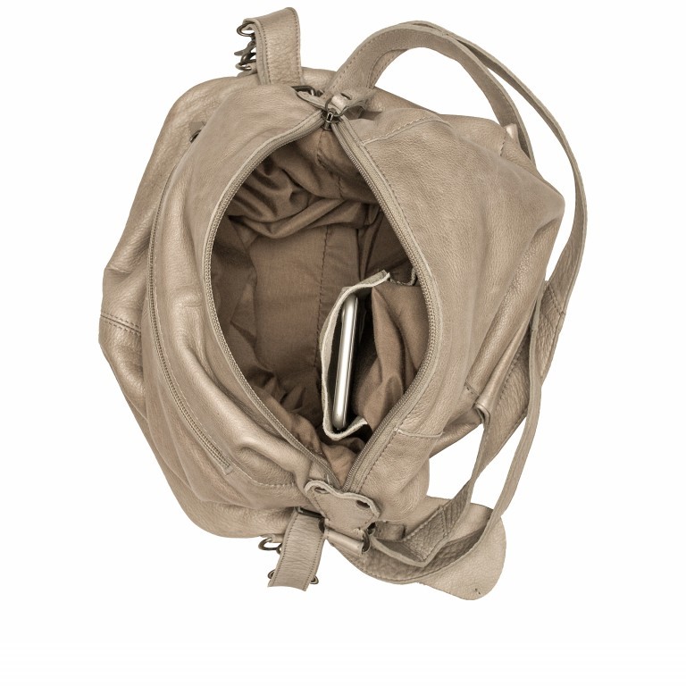 Rucksack Just Jackie Rucksack-Taschen-Kombi Light Grey, Farbe: grau, Marke: Burkely, EAN: 8717128102364, Abmessungen in cm: 32x33x12, Bild 6 von 7
