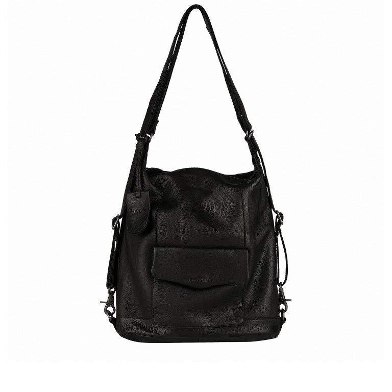 Rucksack Just Jackie Rucksack-Taschen-Kombi Black, Farbe: schwarz, Marke: Burkely, EAN: 8717128099824, Abmessungen in cm: 32x33x12, Bild 1 von 7