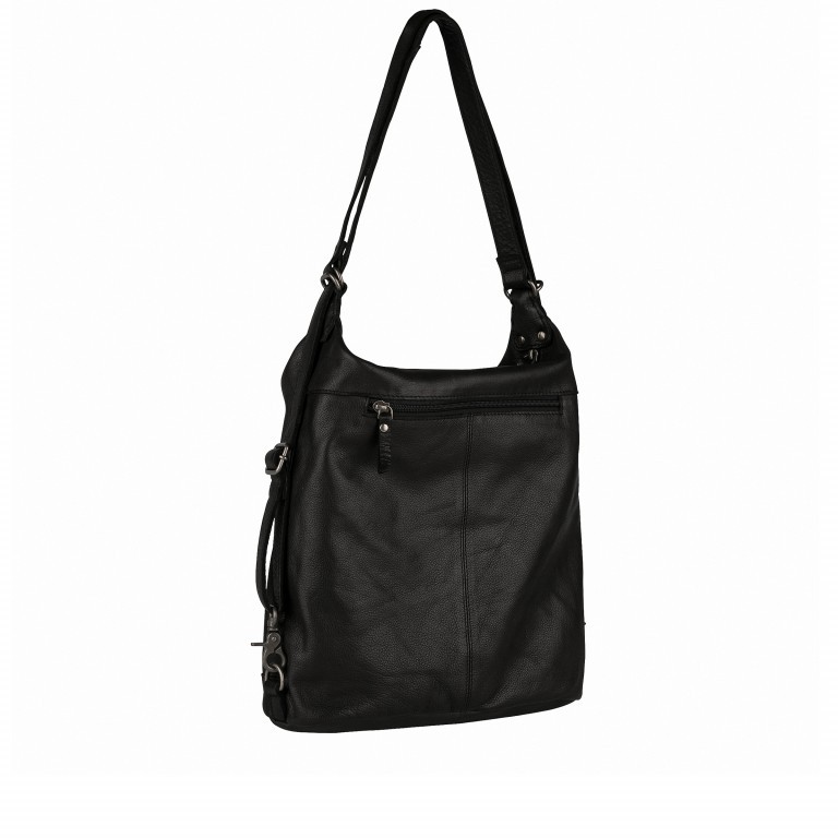 Rucksack Just Jackie Rucksack-Taschen-Kombi Black, Farbe: schwarz, Marke: Burkely, EAN: 8717128099824, Abmessungen in cm: 32x33x12, Bild 3 von 7