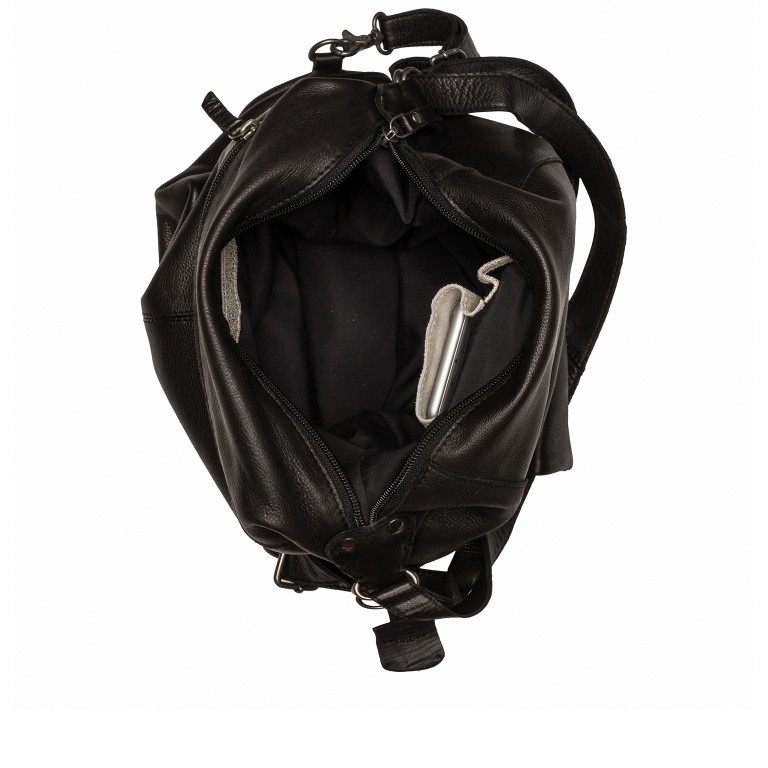 Rucksack Just Jackie Rucksack-Taschen-Kombi Black, Farbe: schwarz, Marke: Burkely, EAN: 8717128099824, Abmessungen in cm: 32x33x12, Bild 6 von 7