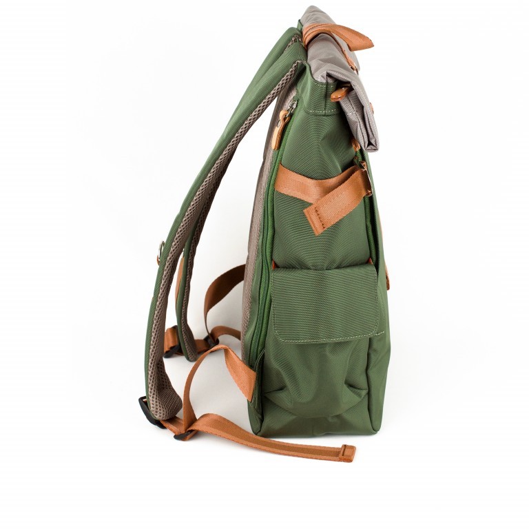 Rucksack Norikura Rolltop Grey, Farbe: grau, Marke: Harvest Label, EAN: 4260594130552, Abmessungen in cm: 26x40x13, Bild 4 von 9