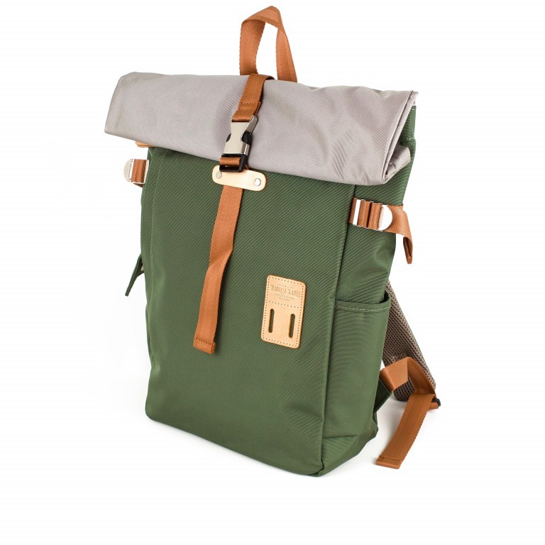 Rucksack Norikura Rolltop Mint, Farbe: grün/oliv, Marke: Harvest Label, EAN: 4260594131191, Abmessungen in cm: 26x40x13, Bild 2 von 9