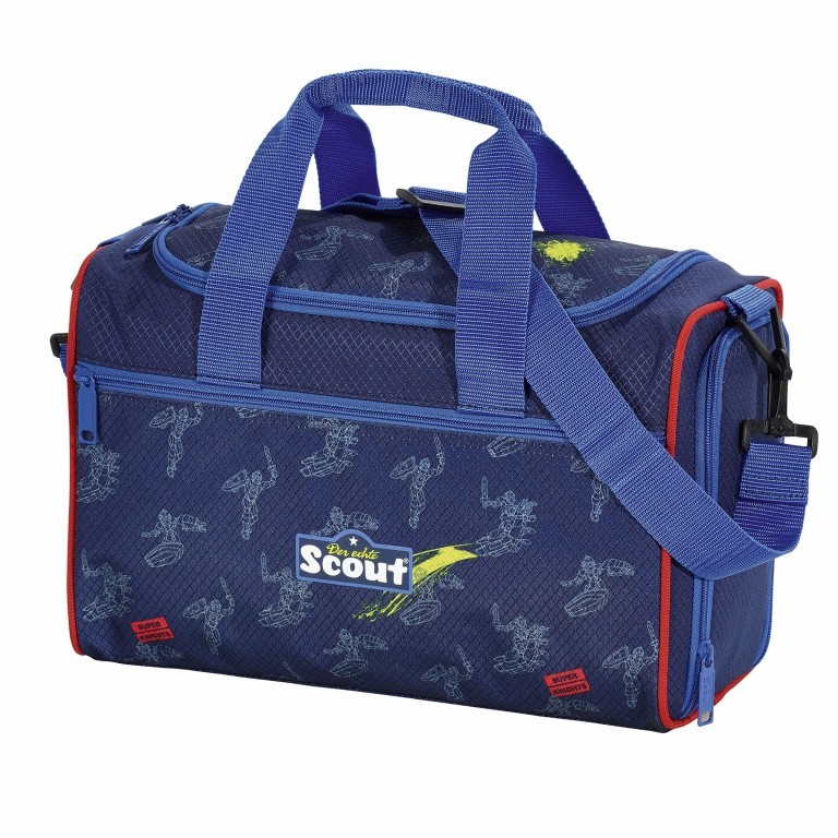 Schulranzen Sunny Set 4-teilig Super Knights, Farbe: blau/petrol, Marke: Scout, EAN: 4007953411262, Abmessungen in cm: 30x39x20, Bild 9 von 10
