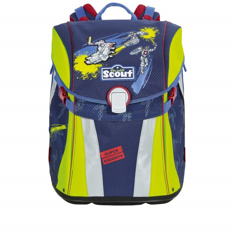Schulranzen Sunny Set 4-teilig Super Knights, Farbe: blau/petrol, Marke: Scout, EAN: 4007953411262, Abmessungen in cm: 30x39x20, Bild 2 von 10