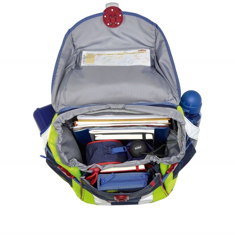 Schulranzen Sunny Set 4-teilig Super Knights, Farbe: blau/petrol, Marke: Scout, EAN: 4007953411262, Abmessungen in cm: 30x39x20, Bild 5 von 10