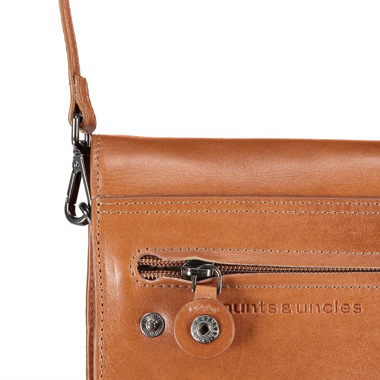 Umhängetasche Madame Chic Sophie Bisquit, Farbe: cognac, Marke: Aunts & Uncles, EAN: 4250394948549, Abmessungen in cm: 16.5x14.5x8, Bild 7 von 8