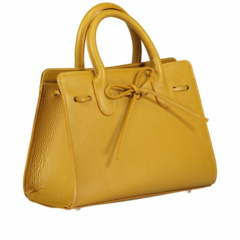 Handtasche Dollaro Gelb, Farbe: gelb, Marke: Hausfelder Manufaktur, EAN: 4065646003453, Abmessungen in cm: 28.5x21x12, Bild 2 von 8