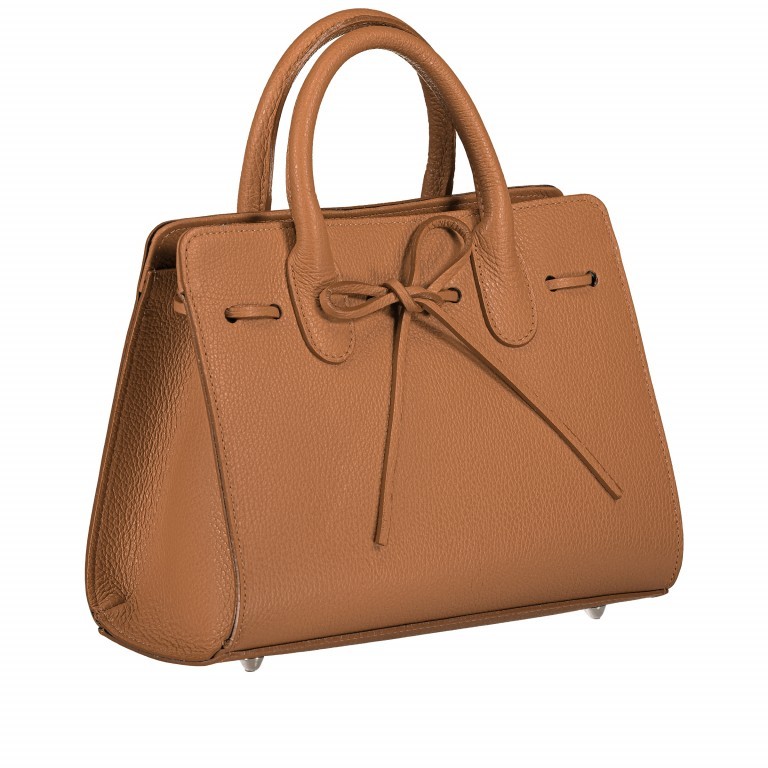 Handtasche Dollaro Cognac, Farbe: cognac, Marke: Hausfelder Manufaktur, EAN: 4065646003446, Abmessungen in cm: 28.5x21x12, Bild 2 von 7