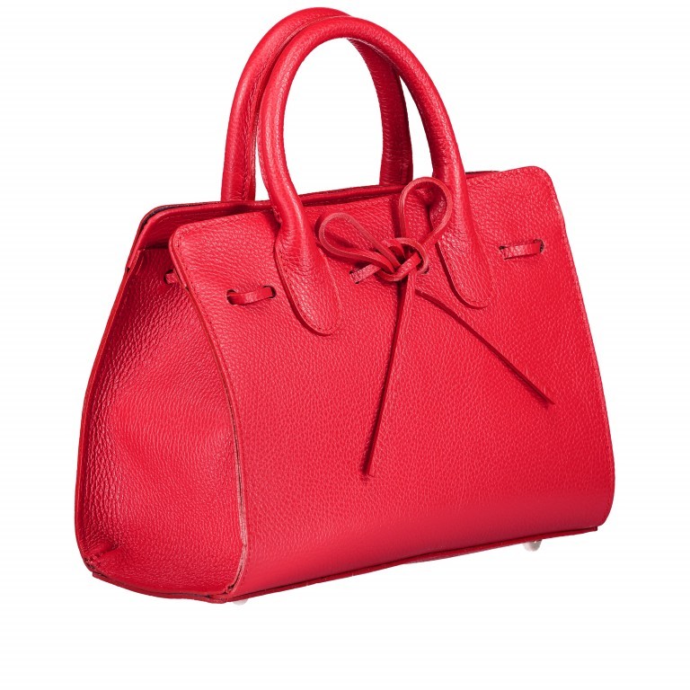 Handtasche Dollaro Rot, Farbe: rot/weinrot, Marke: Hausfelder Manufaktur, EAN: 4065646003514, Abmessungen in cm: 28.5x21x12, Bild 2 von 7