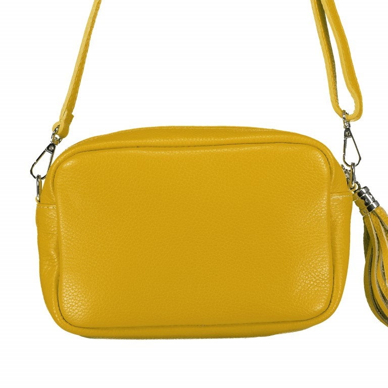 Umhängetasche Dollaro Curry, Farbe: gelb, Marke: Hausfelder Manufaktur, EAN: 4065646001053, Abmessungen in cm: 22x15x7, Bild 1 von 6