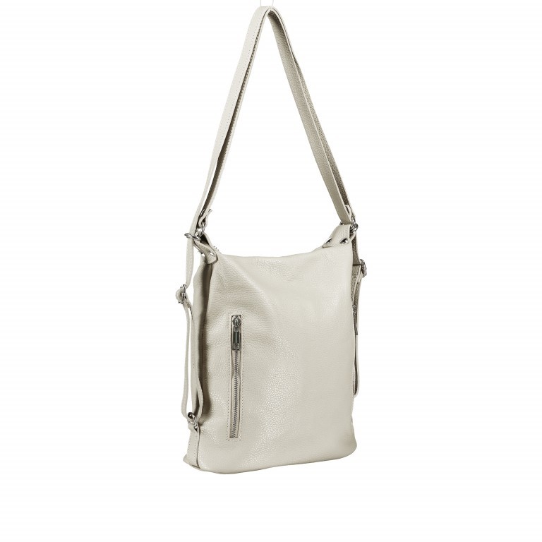 Rucksack / Umhängetasche Dollaro Hellgrau, Farbe: grau, Marke: Hausfelder Manufaktur, EAN: 4065646003095, Abmessungen in cm: 25x31x11, Bild 2 von 12