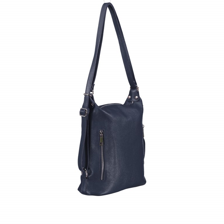 Rucksack / Umhängetasche Dollaro Blau, Farbe: blau/petrol, Marke: Hausfelder Manufaktur, EAN: 4065646003118, Abmessungen in cm: 25x31x11, Bild 2 von 12