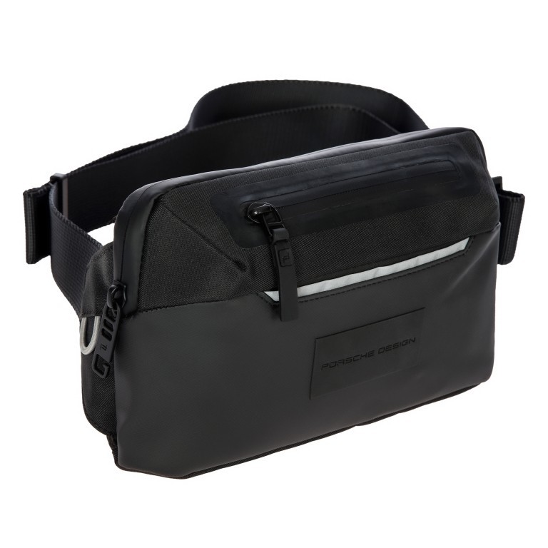 Gürteltasche Urban Eco Belt Bag, Farbe: schwarz, grau, blau/petrol, Marke: Porsche Design, Abmessungen in cm: 14x22x5, Bild 2 von 11