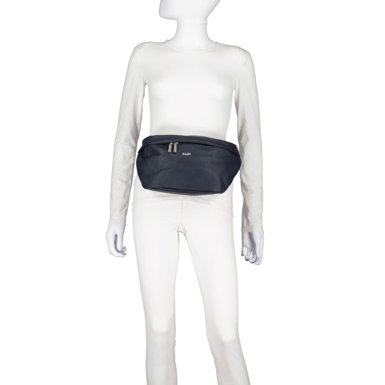 Gürteltasche Mademoiselle MH80 Velours Ash, Farbe: grau, Marke: Zwei, EAN: 4250257929425, Abmessungen in cm: 40x17x9, Bild 4 von 5