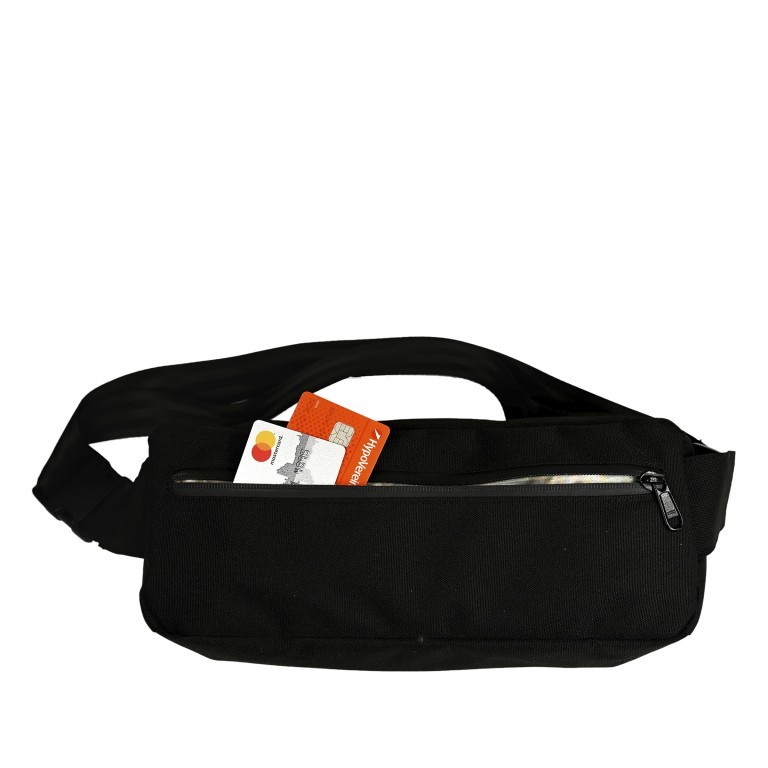 Gürteltasche Fred mit RFID-Schutz, Farbe: schwarz, blau/petrol, grün/oliv, Marke: Freibeutler, Abmessungen in cm: 32x12x7, Bild 5 von 6