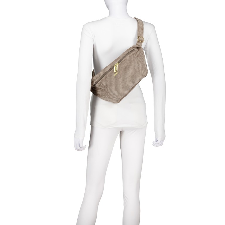 Umhängetasche Mademoiselle MH80 Cord, Farbe: grau, beige, Marke: Zwei, Abmessungen in cm: 40x17x9, Bild 7 von 7
