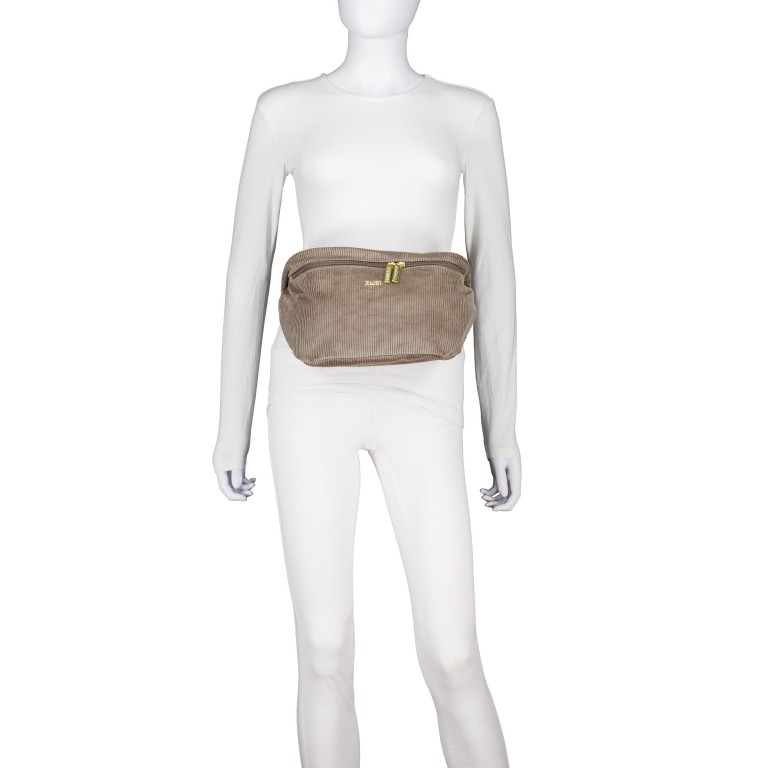 Umhängetasche Mademoiselle MH80 Cord, Farbe: grau, beige, Marke: Zwei, Abmessungen in cm: 40x17x9, Bild 6 von 7