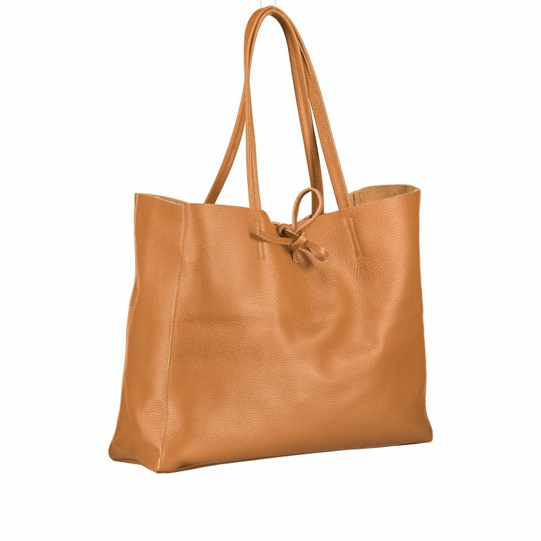 Shopper Dollaro Camel, Farbe: cognac, Marke: Hausfelder Manufaktur, EAN: 4065646003897, Abmessungen in cm: 38x31.5x12, Bild 2 von 7