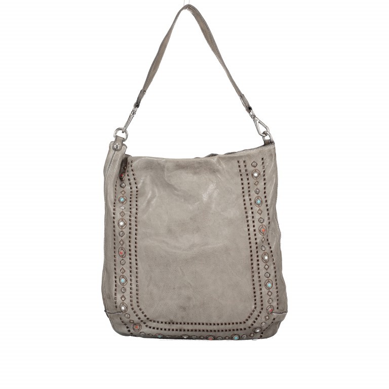 Beuteltasche Leder Grigio Perla, Farbe: grau, Marke: Campomaggi, EAN: 8054302535335, Abmessungen in cm: 40x40x7, Bild 1 von 9