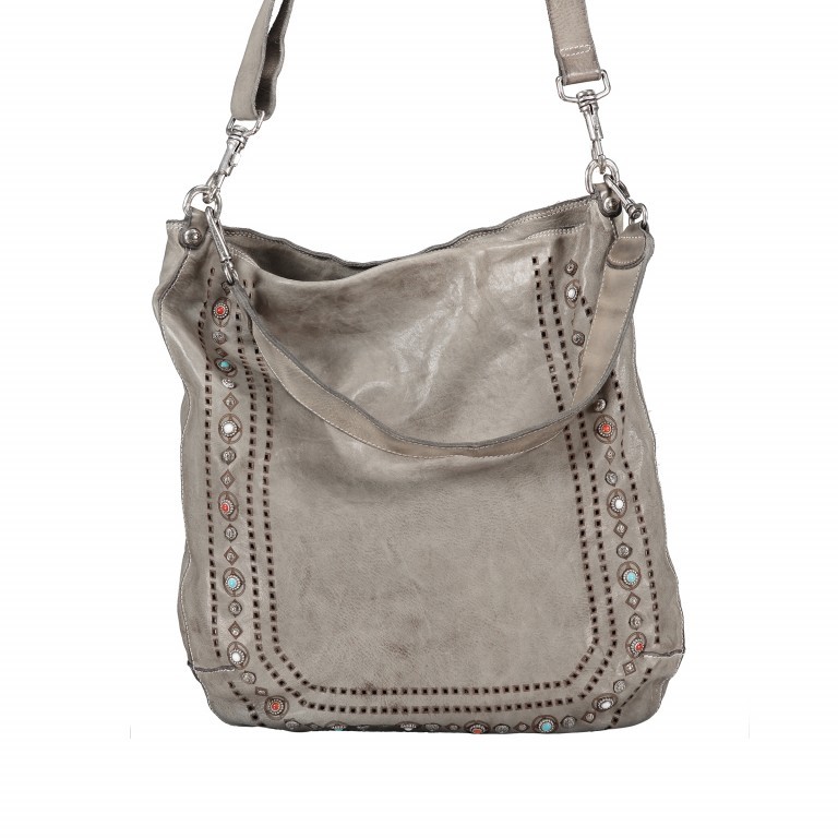 Beuteltasche Leder Grigio Perla, Farbe: grau, Marke: Campomaggi, EAN: 8054302535335, Abmessungen in cm: 40x40x7, Bild 9 von 9