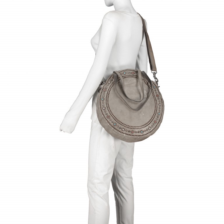 Handtasche Leder Grigio Perla, Farbe: grau, Marke: Campomaggi, EAN: 8054302535229, Bild 4 von 9