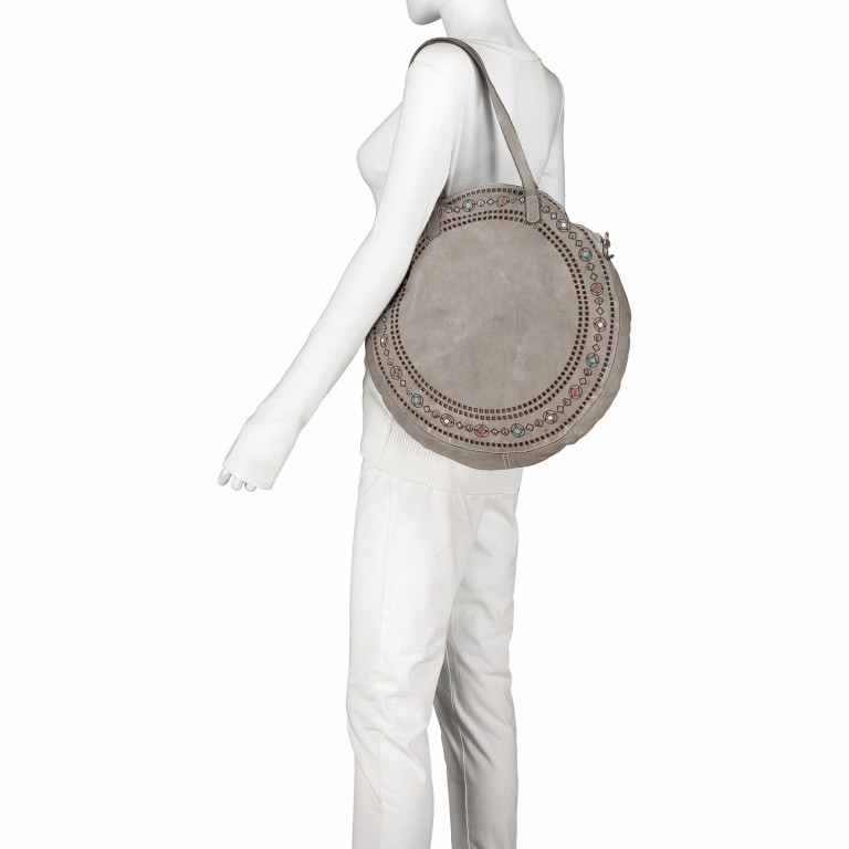Handtasche Leder Grigio Perla, Farbe: grau, Marke: Campomaggi, EAN: 8054302535229, Bild 6 von 9