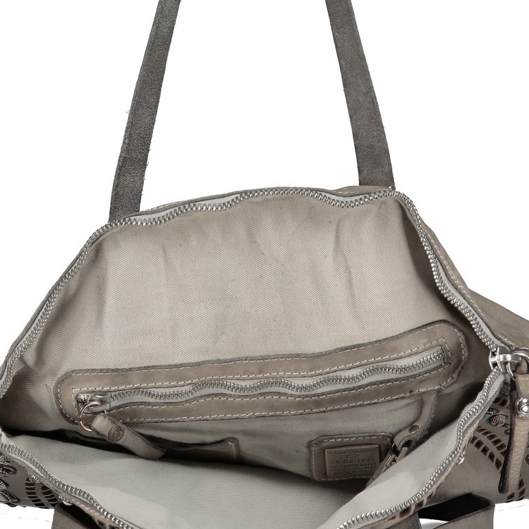Handtasche Leder Grigio Perla, Farbe: grau, Marke: Campomaggi, EAN: 8054302535229, Bild 8 von 9