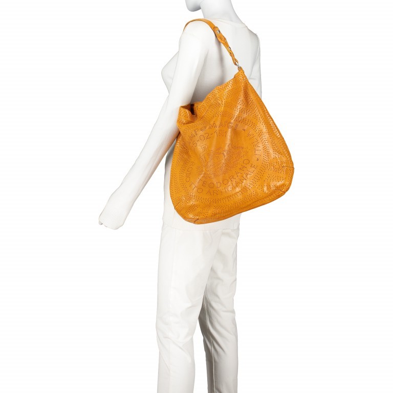 Beuteltasche Leder Giallo, Farbe: gelb, Marke: Campomaggi, EAN: 8054302570312, Abmessungen in cm: 40x40x7, Bild 6 von 8