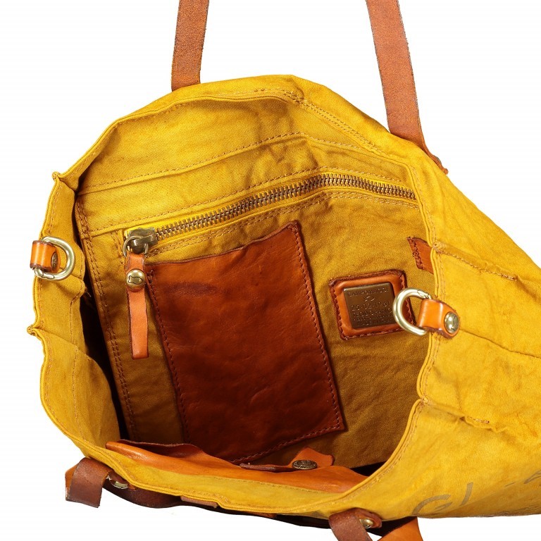 Shopper Canvas 1671-X011 Beige Cotto Stampa Oro, Farbe: orange, Marke: Campomaggi, EAN: 8054302544382, Abmessungen in cm: 33x32x16, Bild 8 von 11