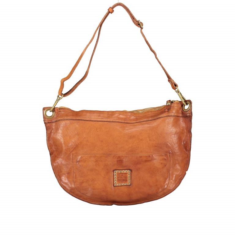 Beuteltasche Leder Cognac, Farbe: cognac, Marke: Campomaggi, EAN: 8054302558495, Abmessungen in cm: 40x28x3, Bild 3 von 8