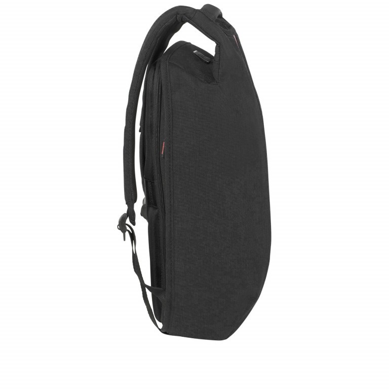 Rucksack Securipak Laptop Backpack 14.1 Zoll mit USB-Anschluss Black Steel, Farbe: schwarz, Marke: Samsonite, EAN: 5400520029706, Abmessungen in cm: 29.5x38.5x12.5, Bild 4 von 11