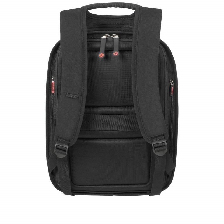 Rucksack Securipak Laptop Backpack 14.1 Zoll mit USB-Anschluss Black Steel, Farbe: schwarz, Marke: Samsonite, EAN: 5400520029706, Abmessungen in cm: 29.5x38.5x12.5, Bild 5 von 11