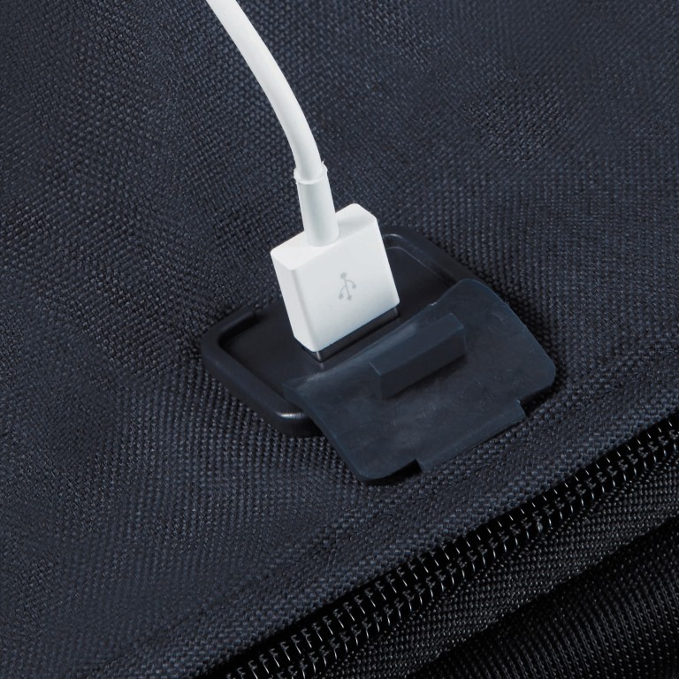 Rucksack Securipak Laptop Backpack 14.1 Zoll mit USB-Anschluss Dklblau, Farbe: blau/petrol, Marke: Samsonite, EAN: 5400520029690, Abmessungen in cm: 29.5x38.5x12.5, Bild 8 von 10
