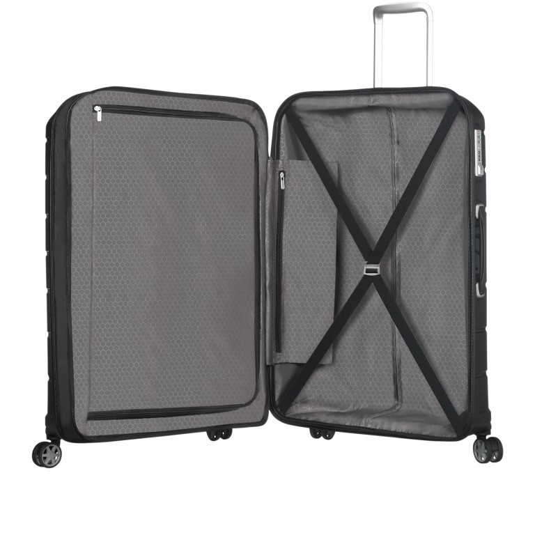 Koffer Flux Spinner 68 Black, Farbe: schwarz, Marke: Samsonite, EAN: 5414847773471, Abmessungen in cm: 30x47x68, Bild 4 von 8