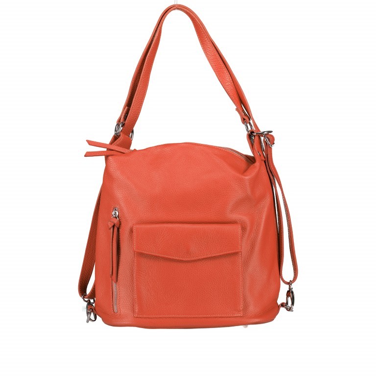 Rucksack / Beuteltasche Koralle, Farbe: orange, Marke: Hausfelder Manufaktur, EAN: 4065646003132, Abmessungen in cm: 29.5x32x14, Bild 1 von 10